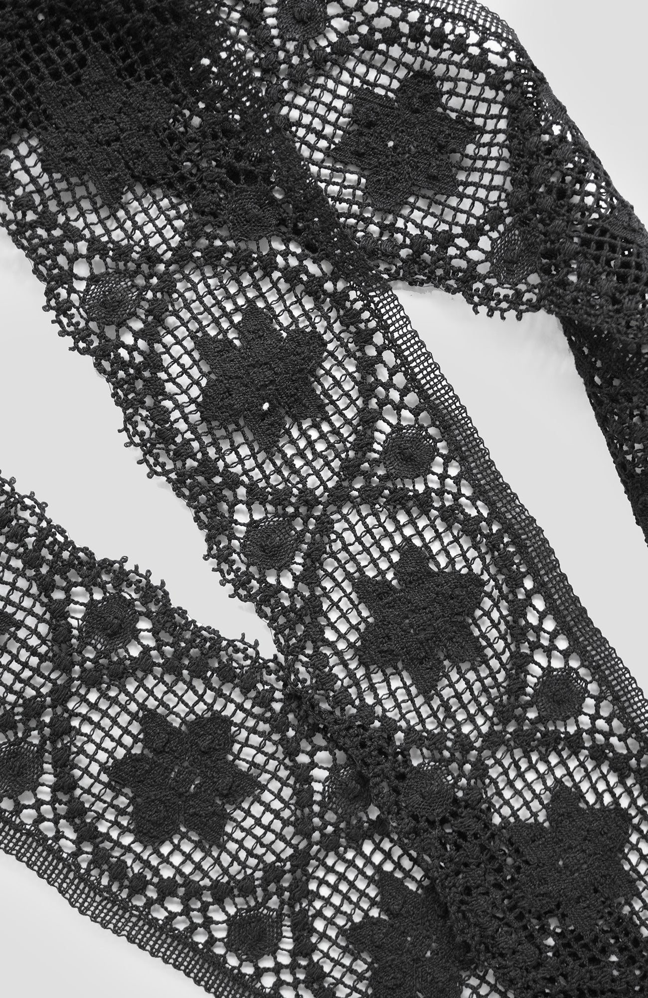 Sewing goods "CLUNY LACE 8cm width" (Black)