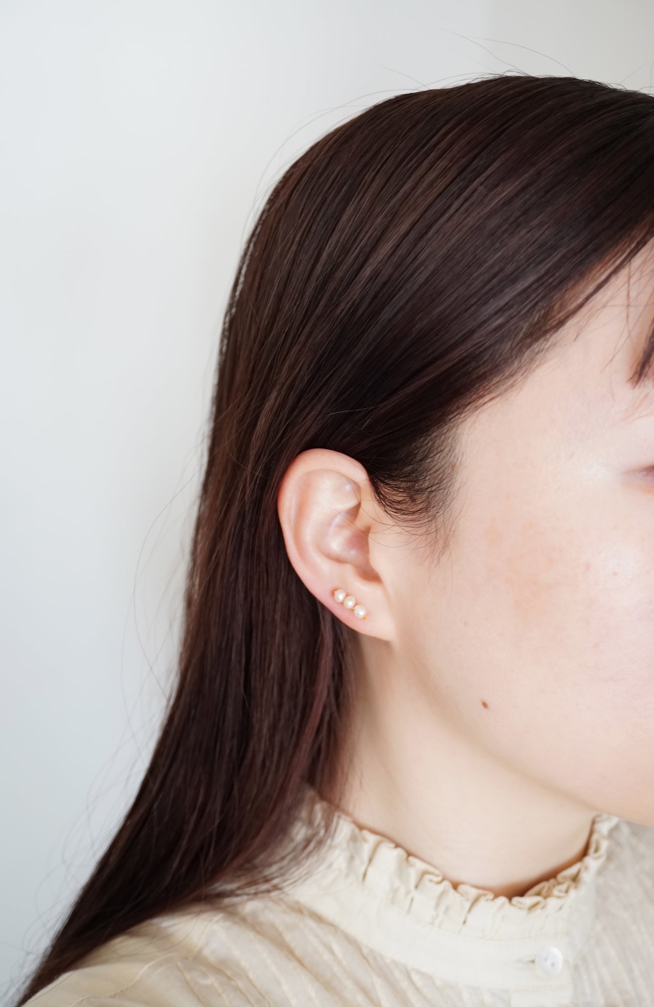 Petit Trois Earrings/Pearl