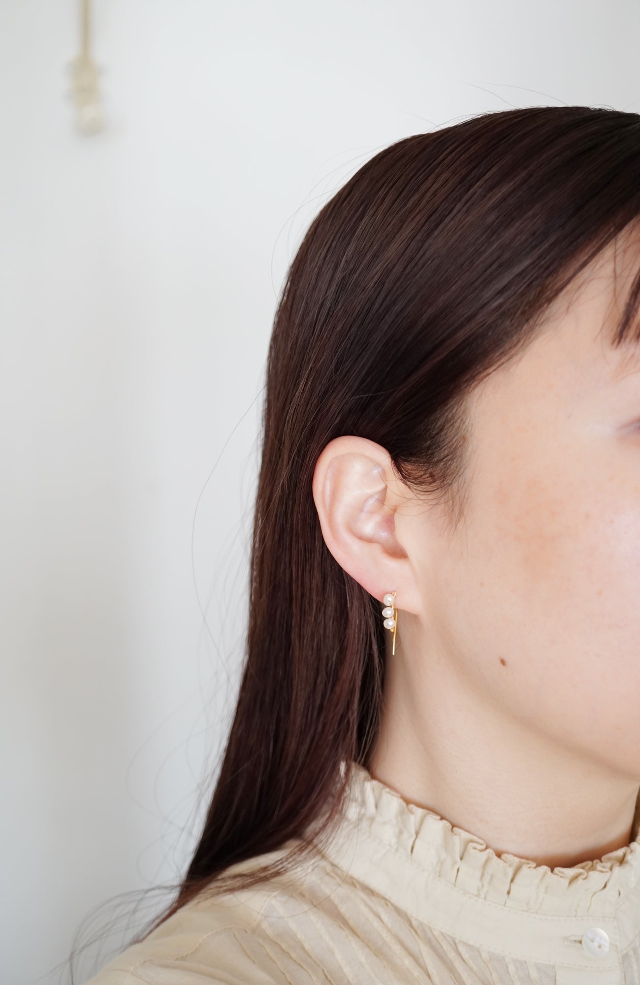 Petit Trois Earrings/Pearl