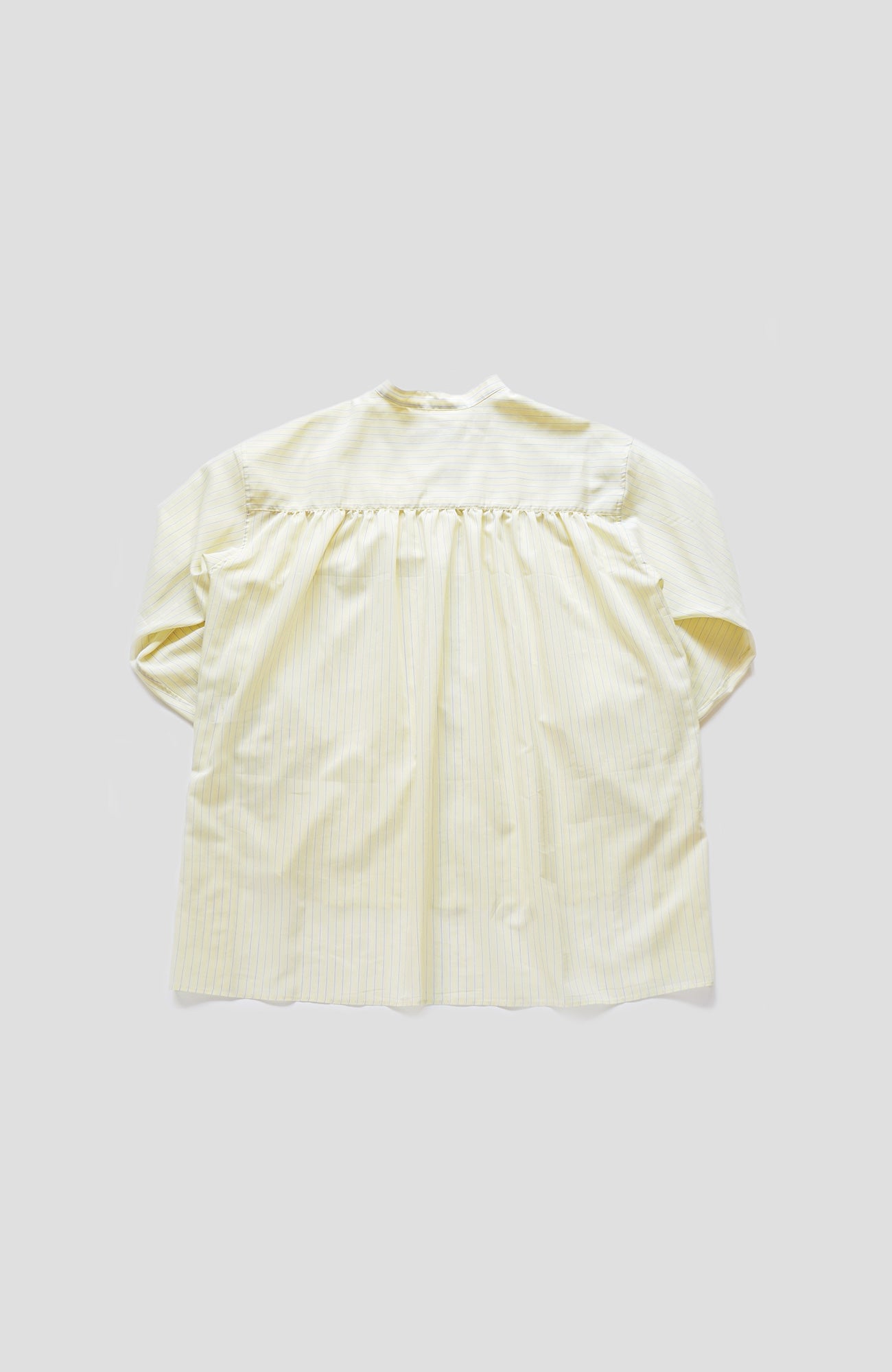Striped band collar shirt