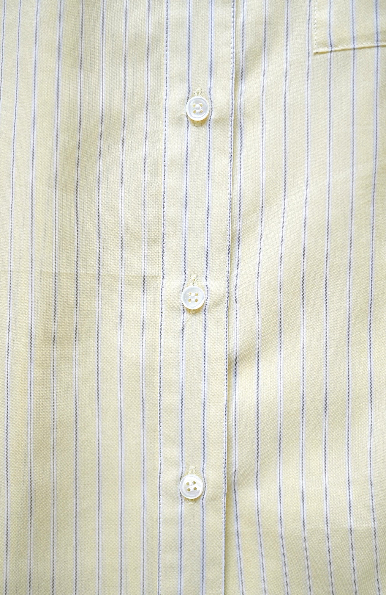 Striped band collar shirt
