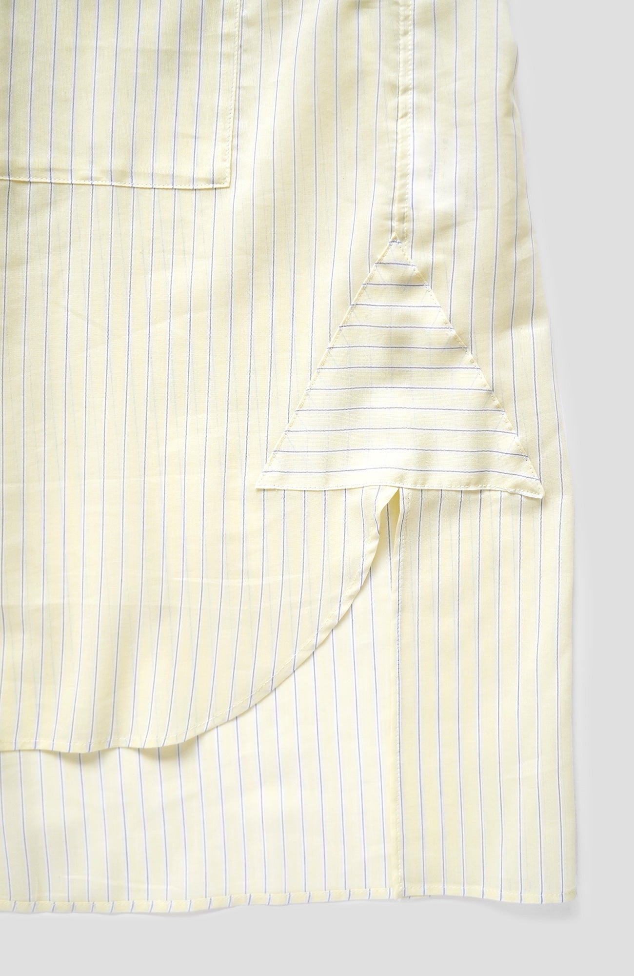Striped band collar shirt