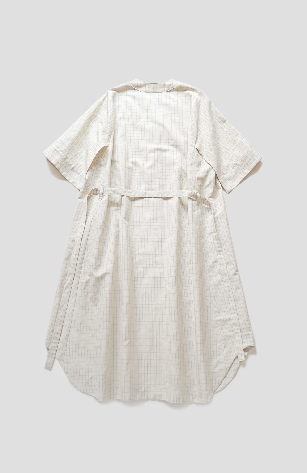 Windowpane Slash Sleeve Dress