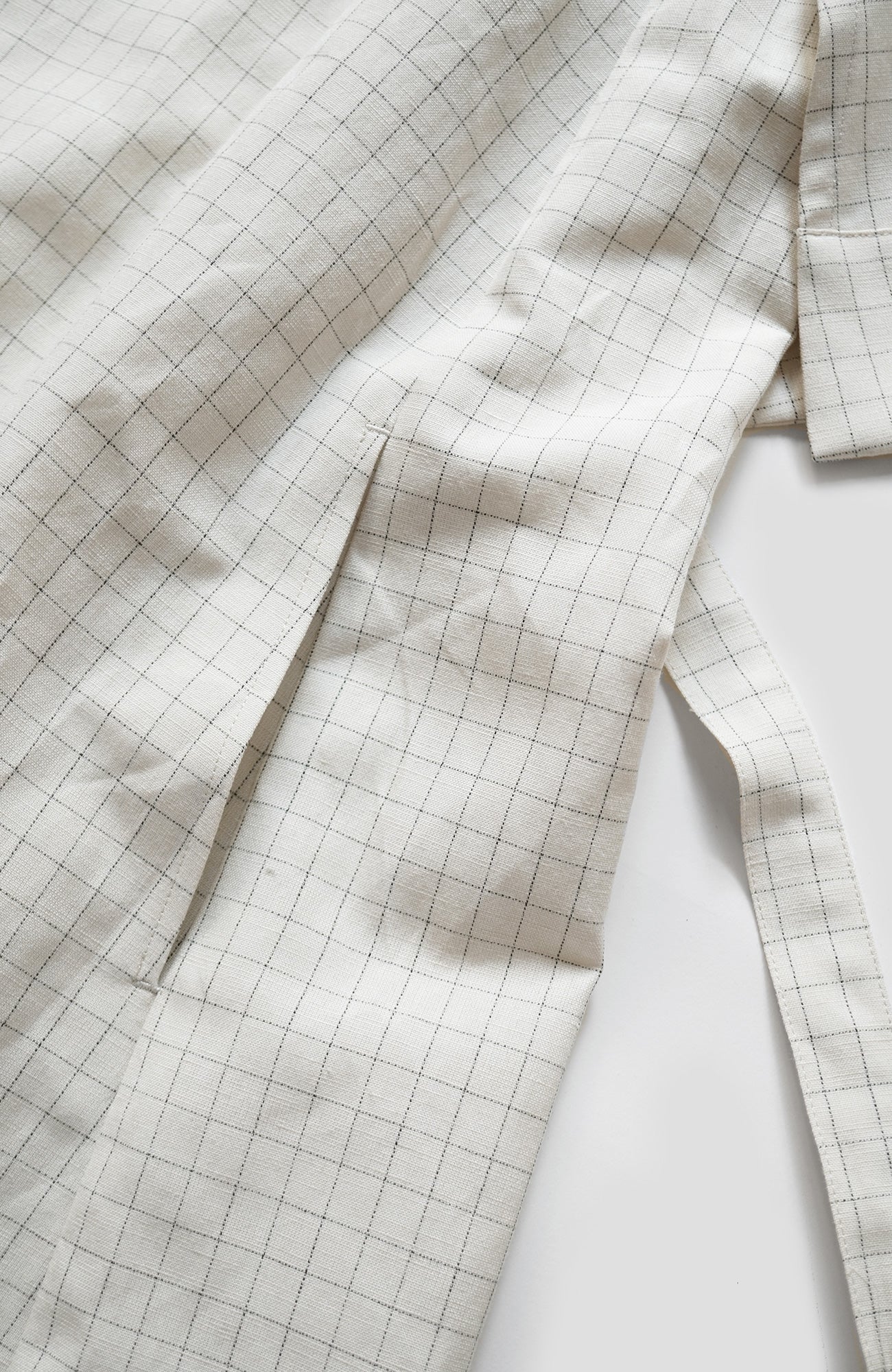 Windowpane Slash Sleeve Dress