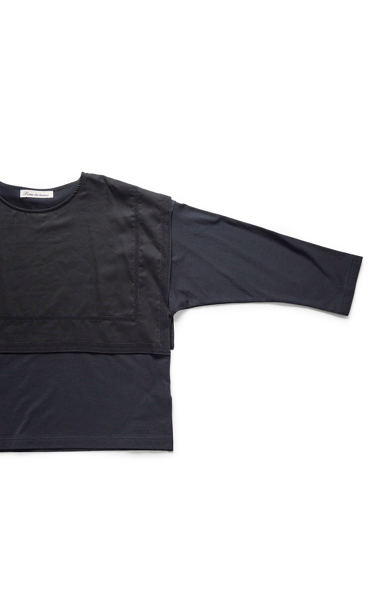Square collar pullover