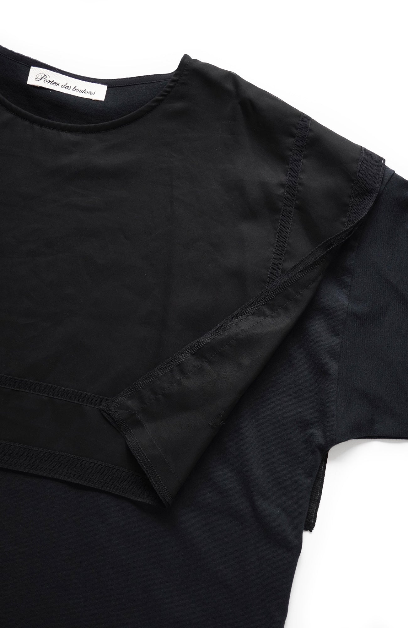 Square collar pullover