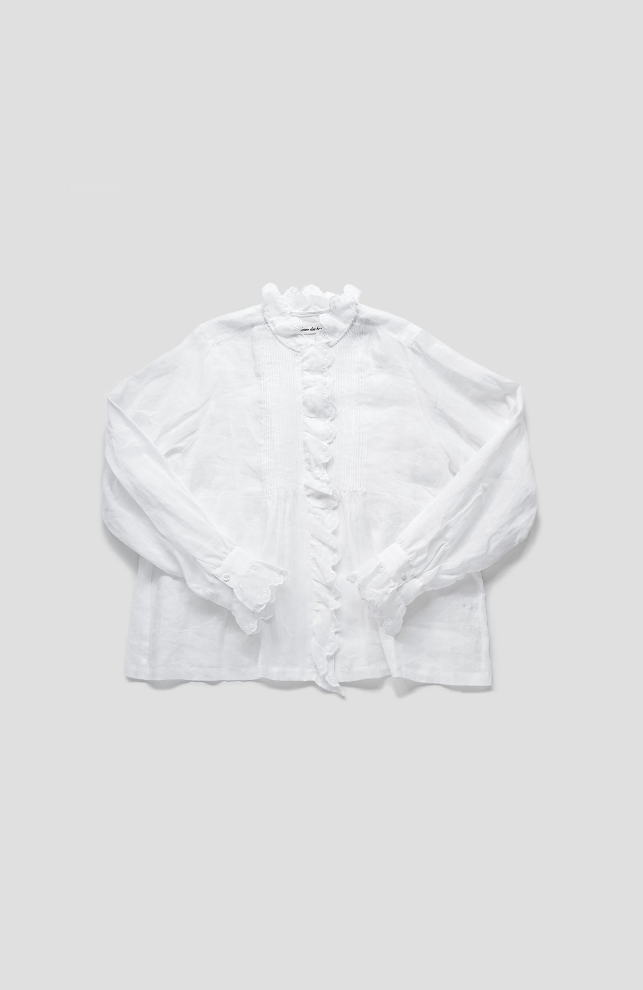 Bowler scallop ruffle blouse