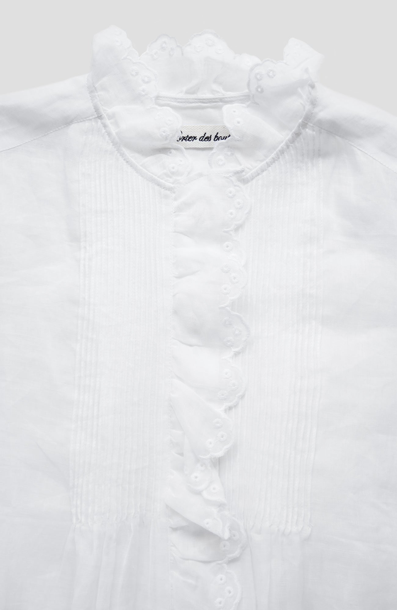 Bowler scallop ruffle blouse