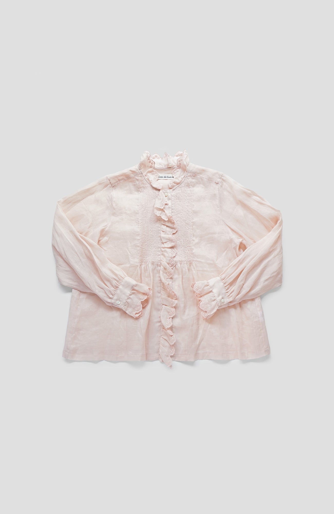 Bowler scallop ruffle blouse