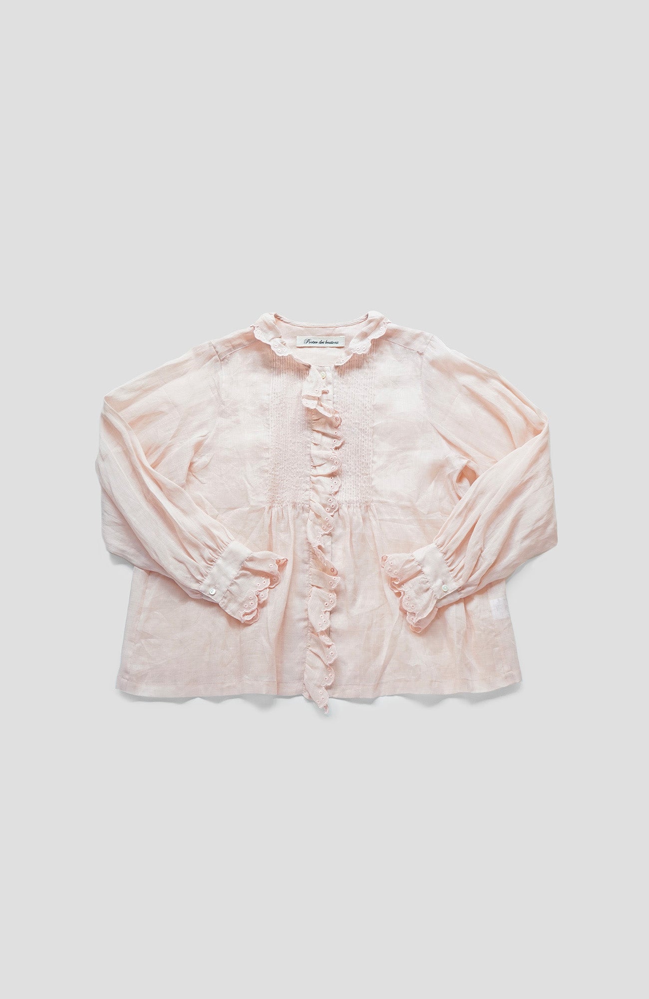 Bowler scallop ruffle blouse