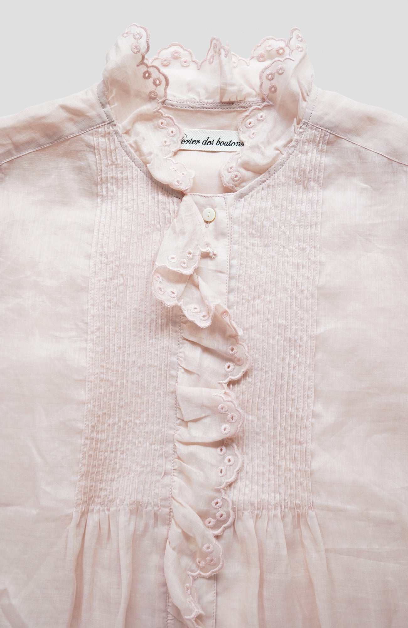 Bowler scallop ruffle blouse