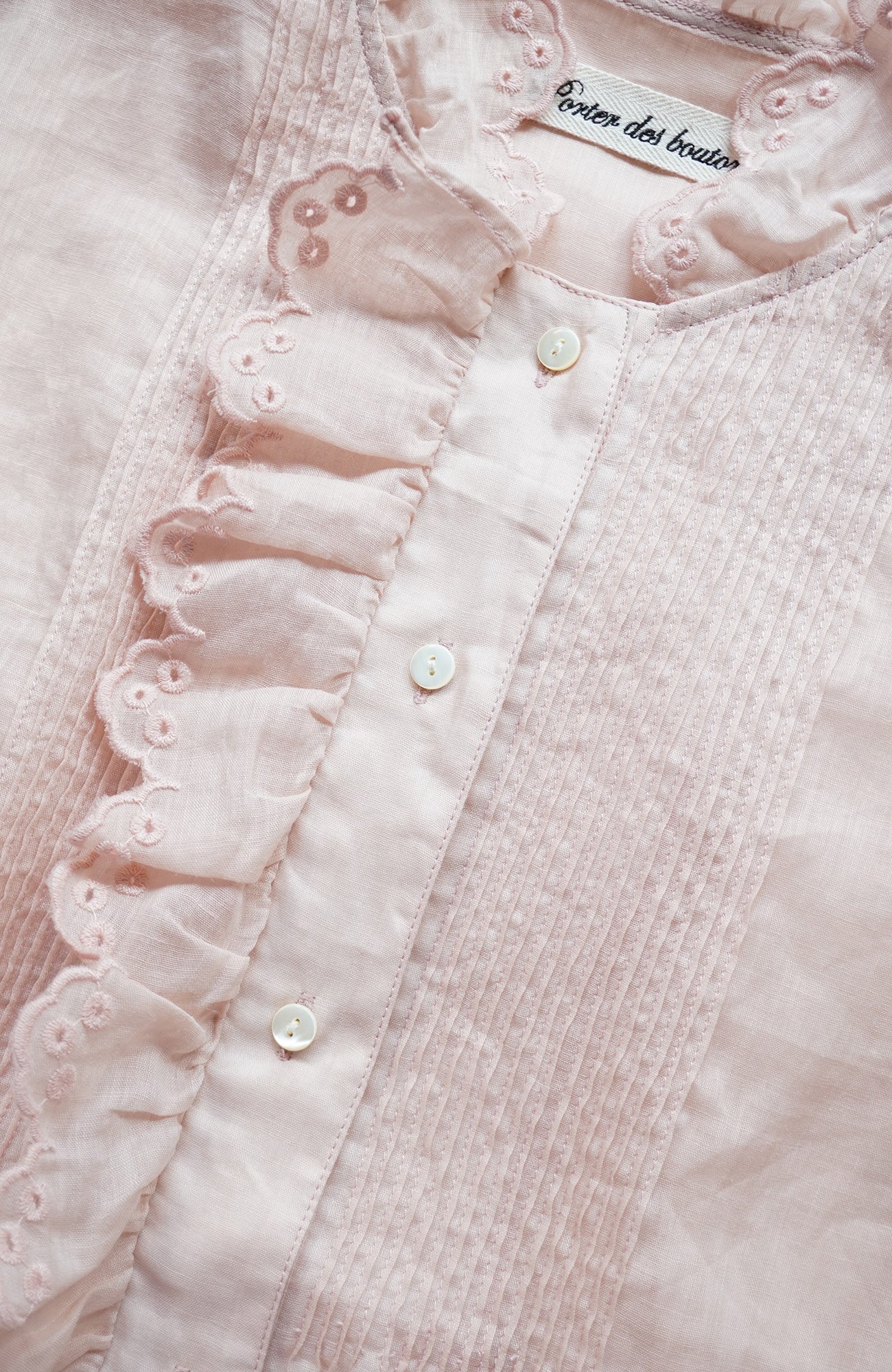 Bowler scallop ruffle blouse