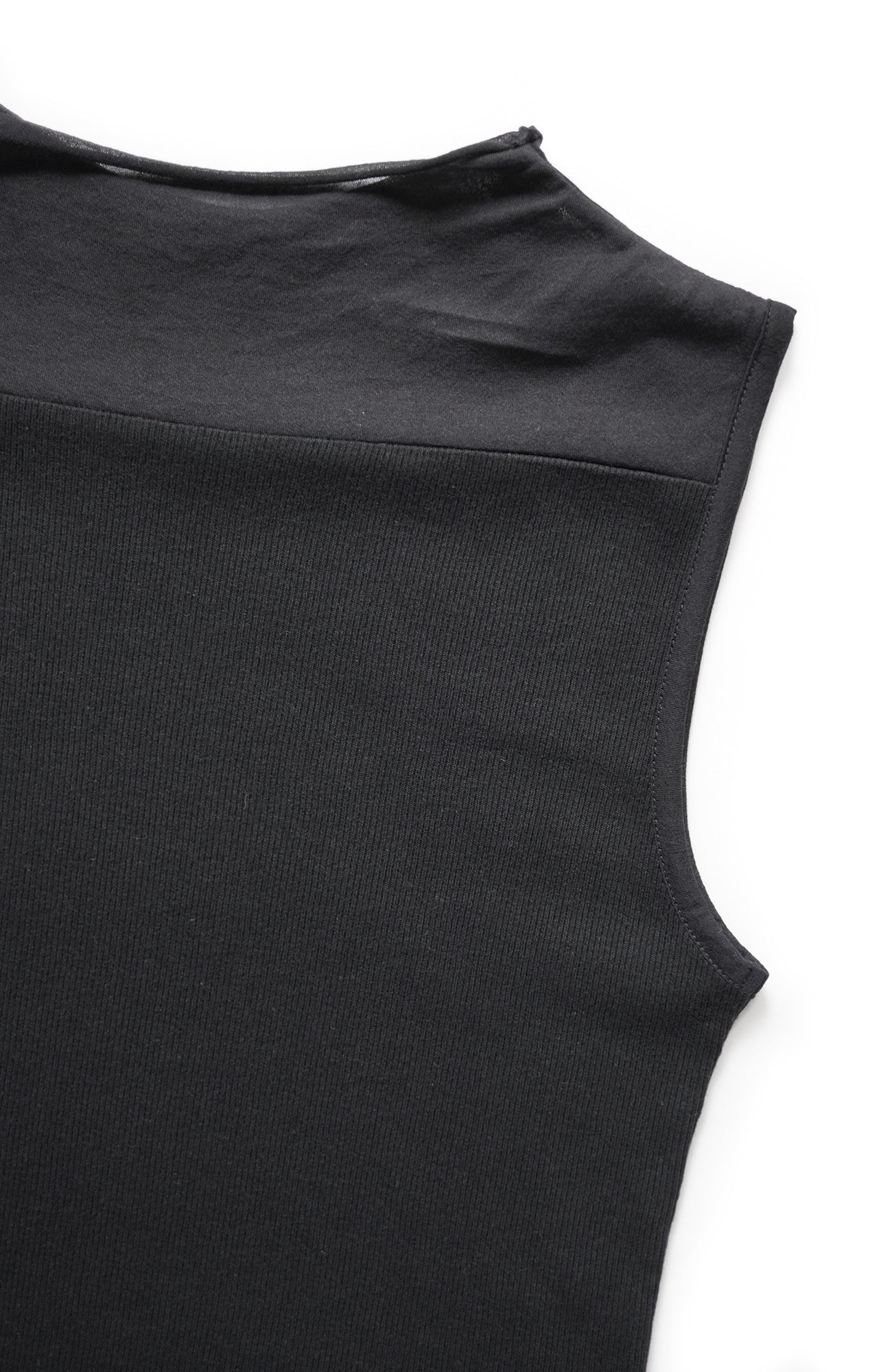 Sheer roll neck telecom sleeveless (2024 Spring Collection)