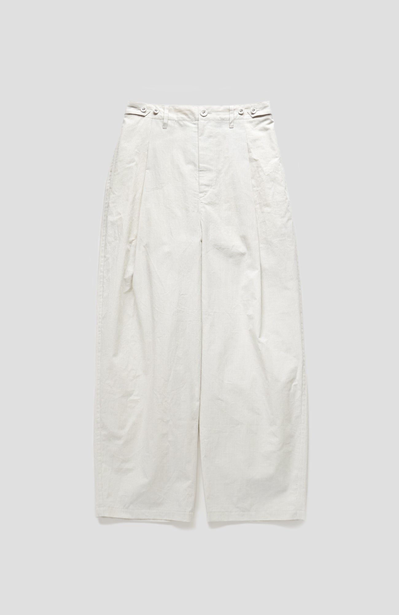 One-tuck pants/mini windowpane check (2025 Spring Collection)