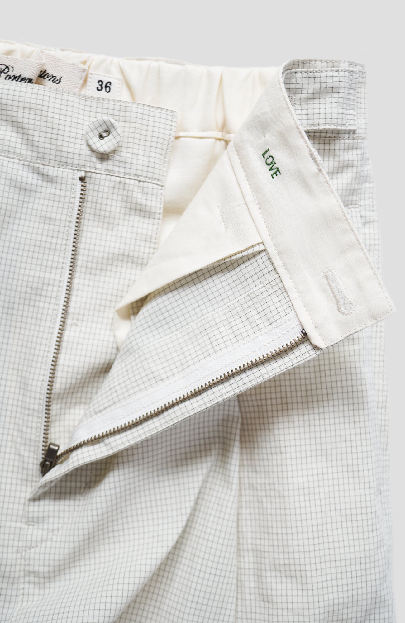 One-tuck pants/mini windowpane check (2025 Spring Collection)