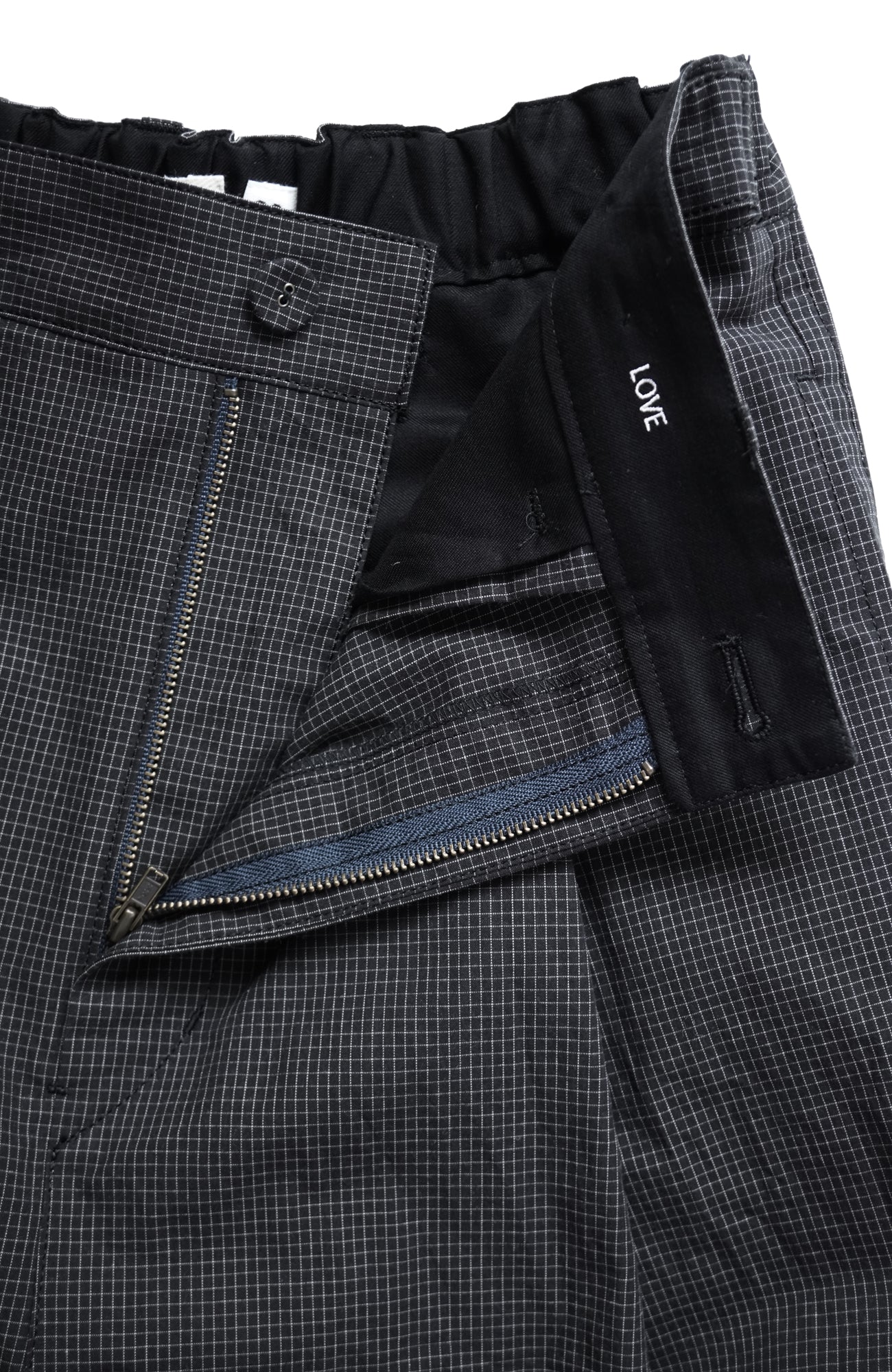 One-tuck pants/mini windowpane check (2025 Spring Collection)