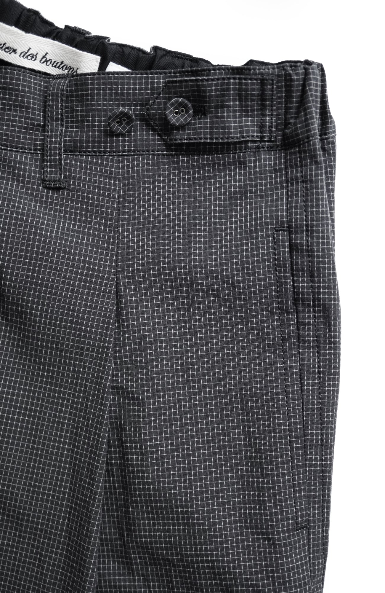 One-tuck pants/mini windowpane check (2025 Spring Collection)