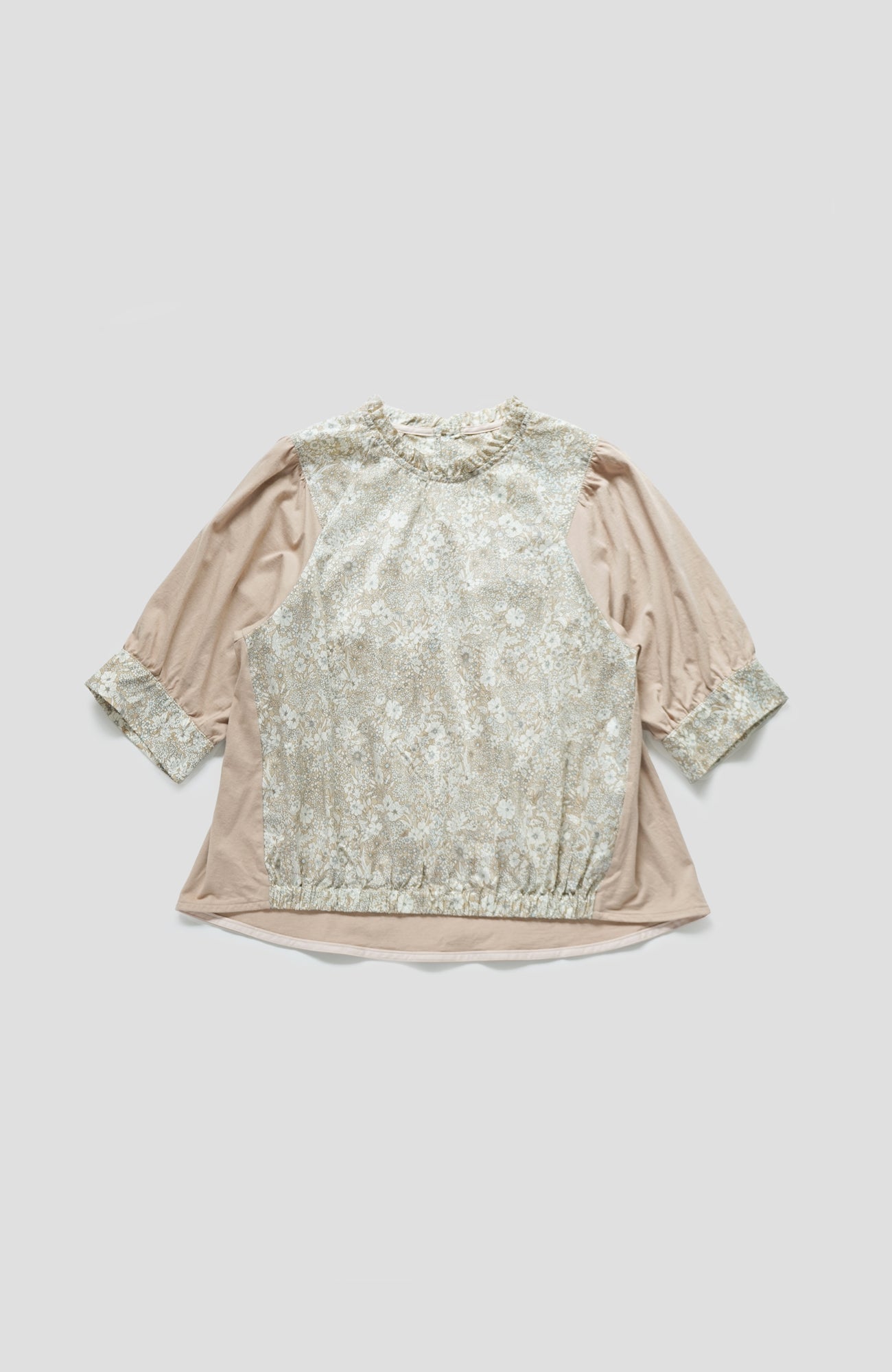 LIBERTY PRINT ruffle neck pullover (2025 Spring Collection)