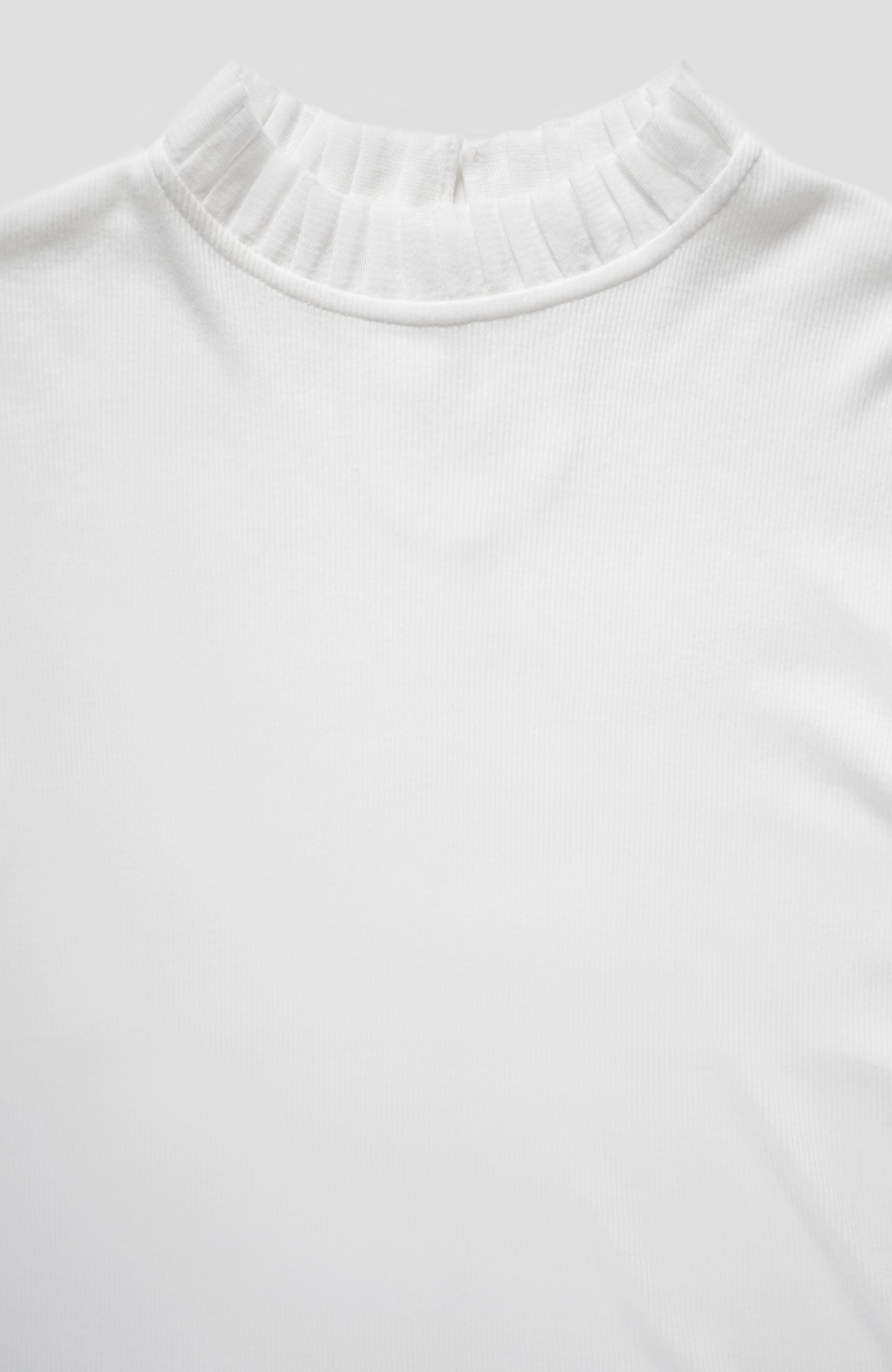 Tulle collar terry cloth 5/4 sleeve (2025 Spring Collection)