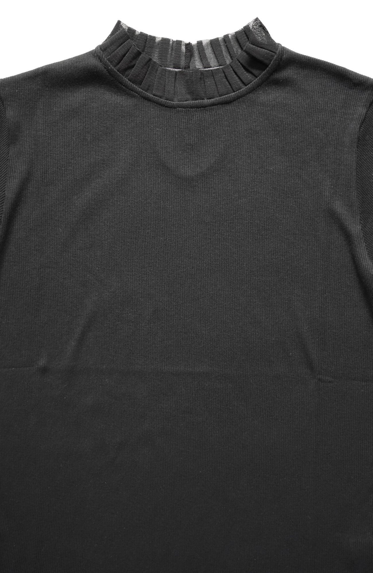 Tulle collar terry cloth 5/4 sleeve (2025 Spring Collection)