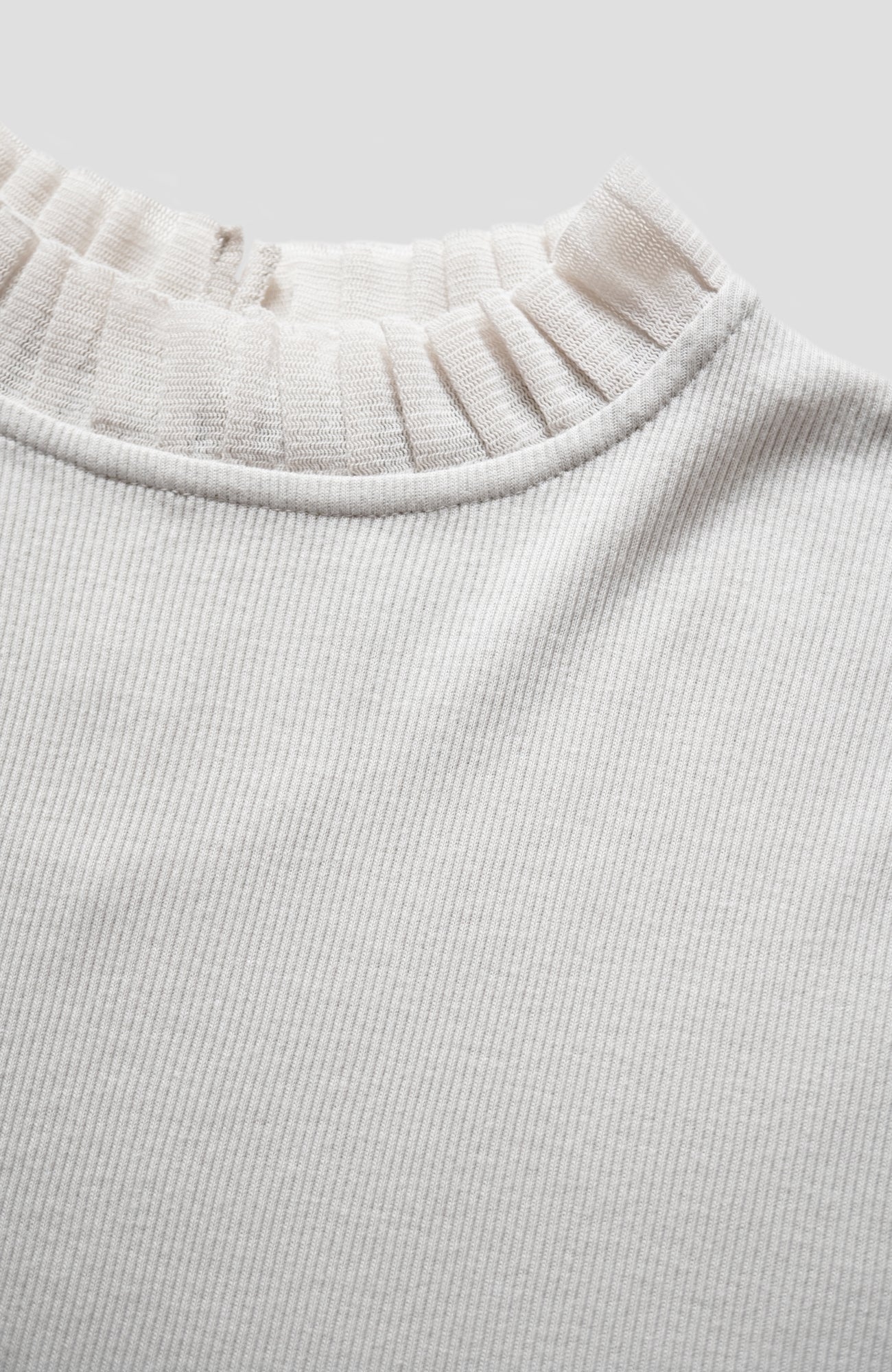 Tulle collar terry cloth 5/4 sleeve (2025 Spring Collection)