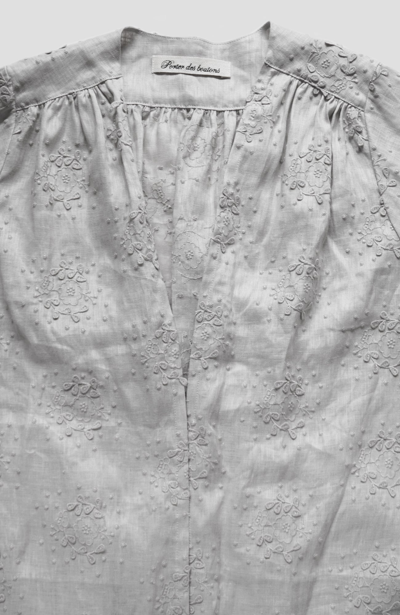 "Evening Primrose" Linen Embroidered Robe (2025 Spring Collection)
