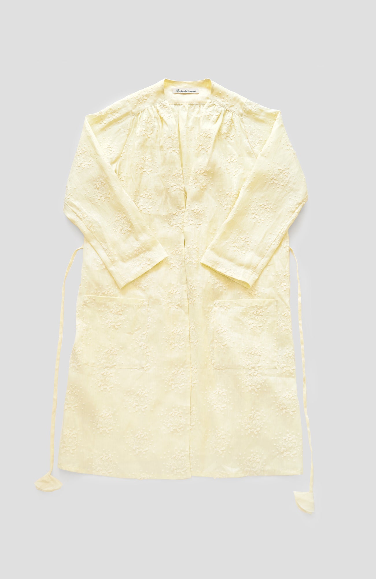 "Evening Primrose" Linen Embroidered Robe (2025 Spring Collection)