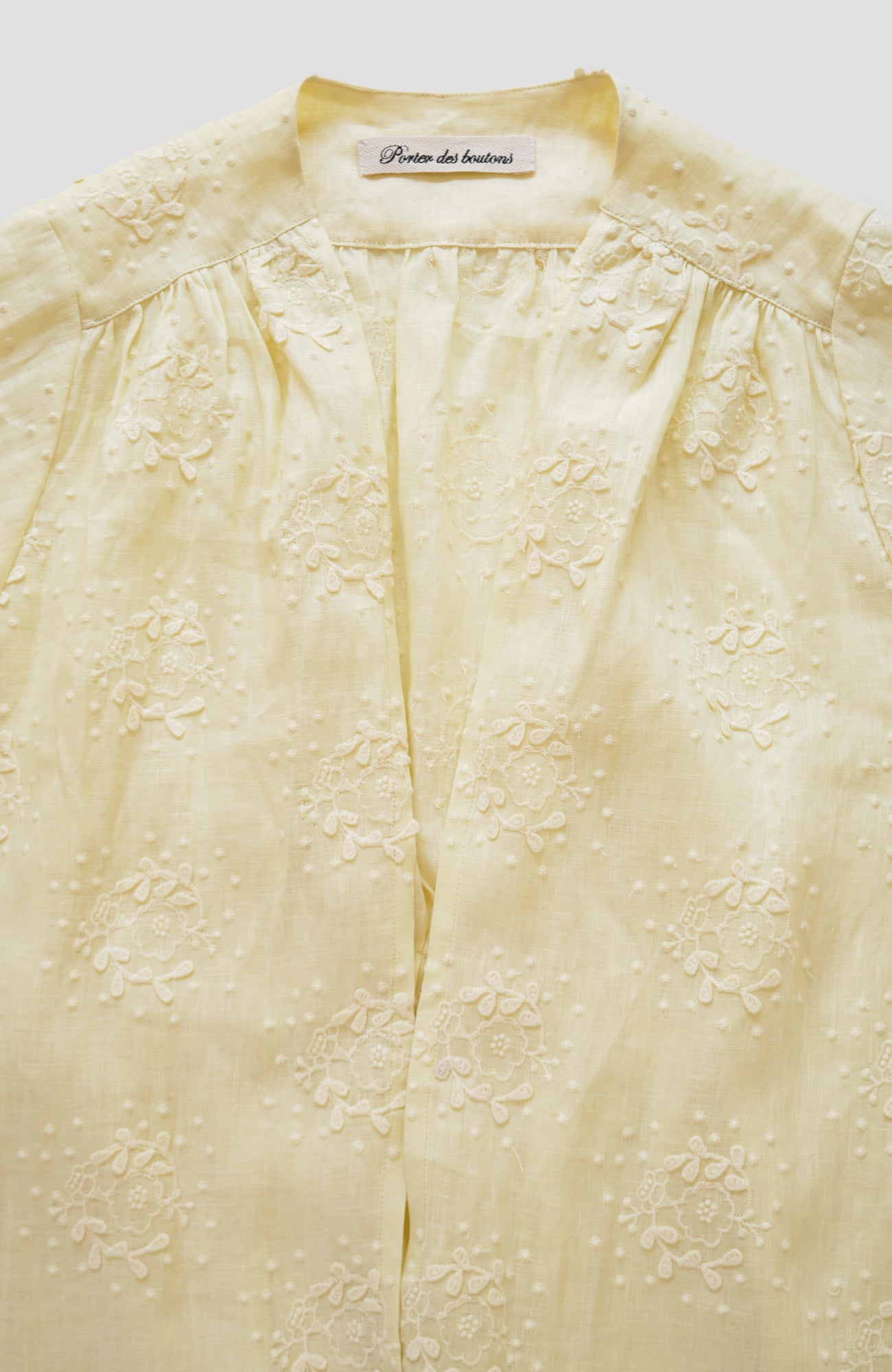 "Evening Primrose" Linen Embroidered Robe (2025 Spring Collection)