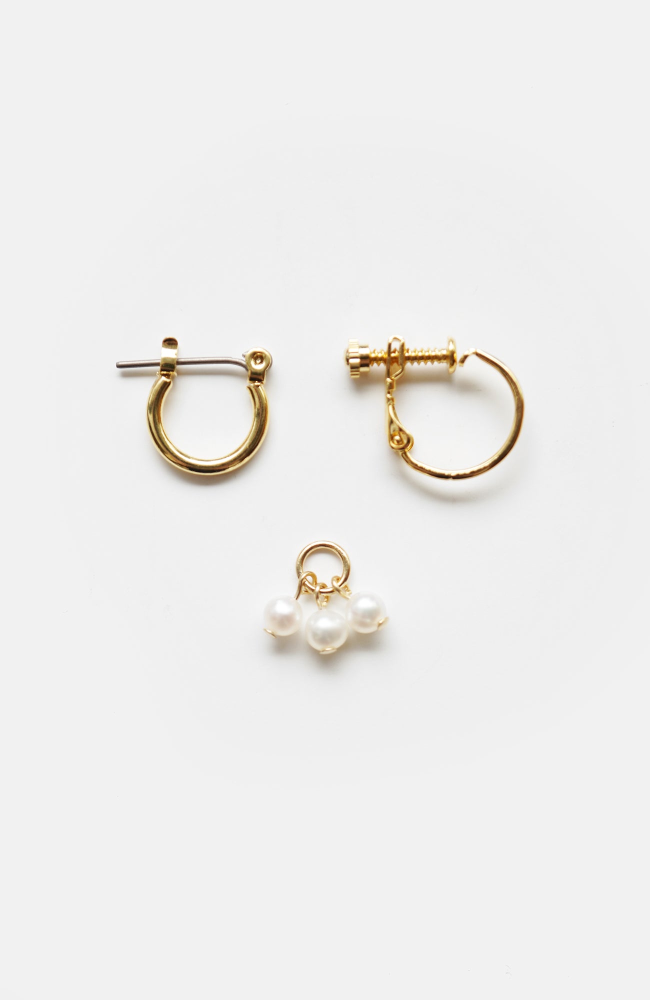 Hoop Charm Pearl Earrings (2025 Spring Collection)