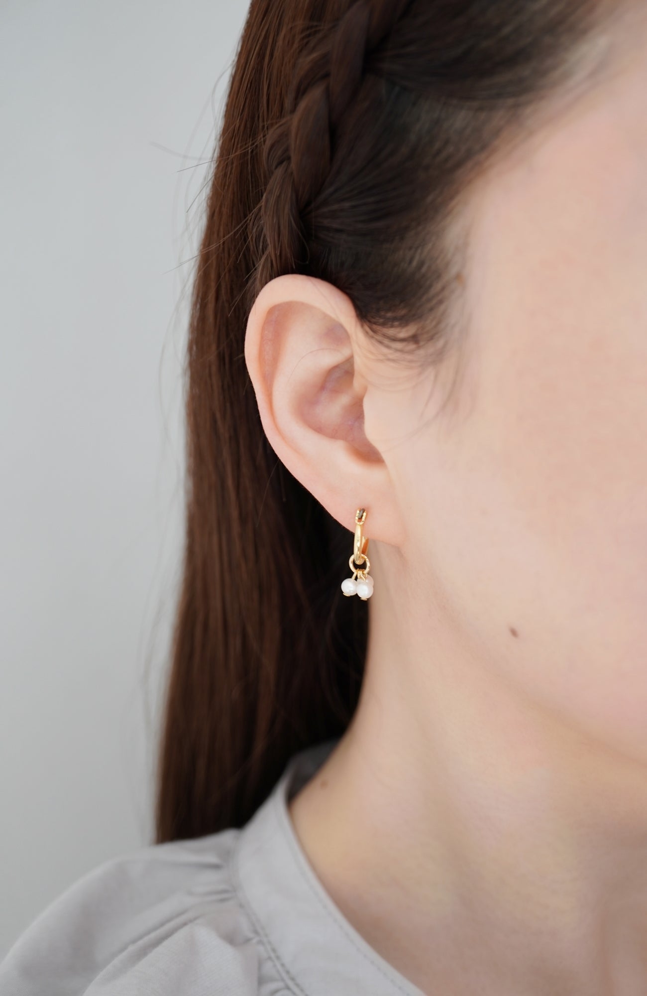 Hoop Charm Pearl Earrings (2025 Spring Collection)