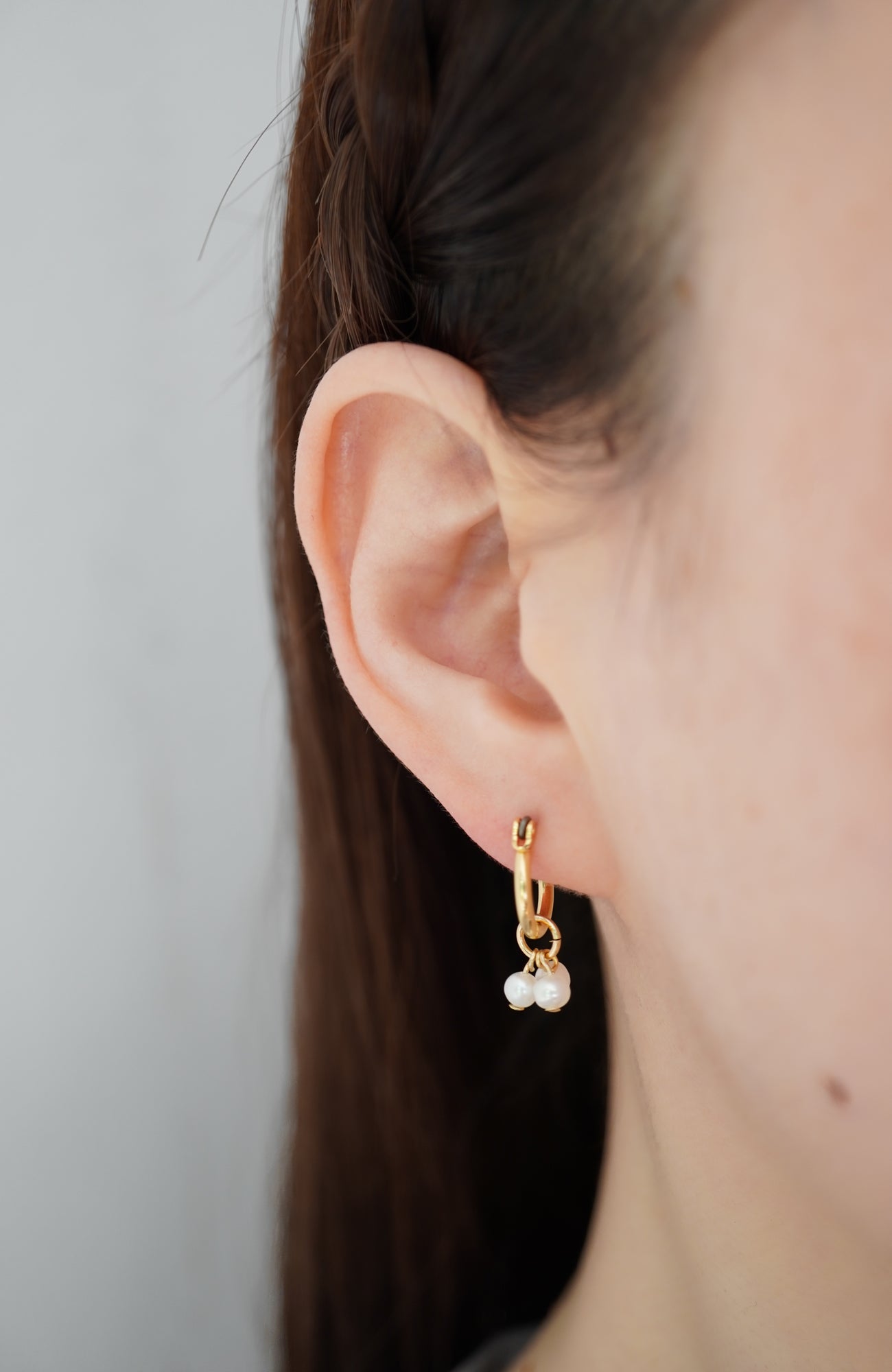 Hoop Charm Pearl Earrings (2025 Spring Collection)