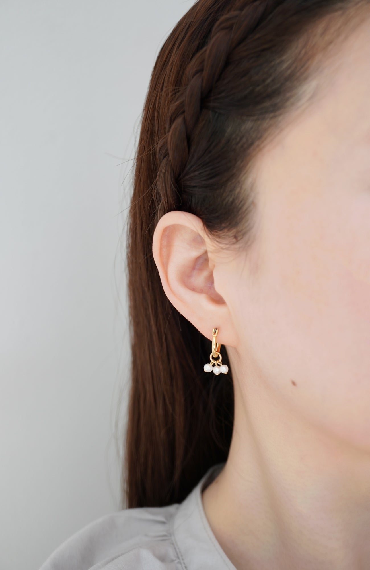 Hoop Charm Pearl Earrings (2025 Spring Collection)