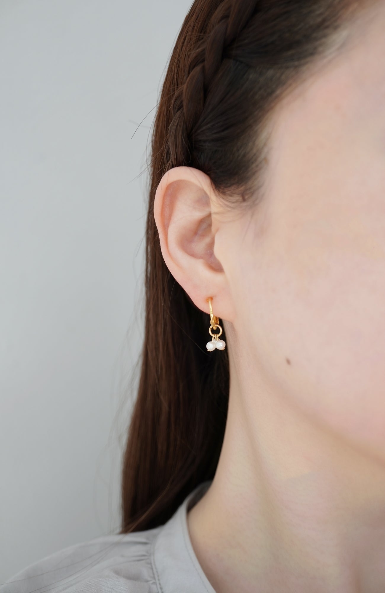 Hoop Charm Pearl Earrings (2025 Spring Collection)