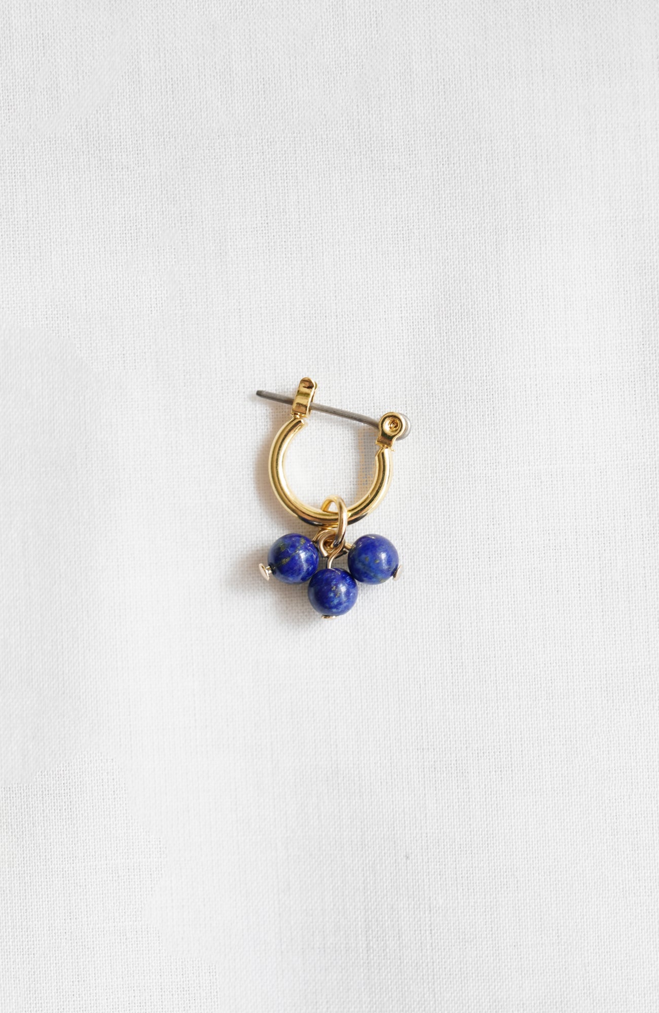 Hoop charm natural stone earrings (2025 Spring Collection)