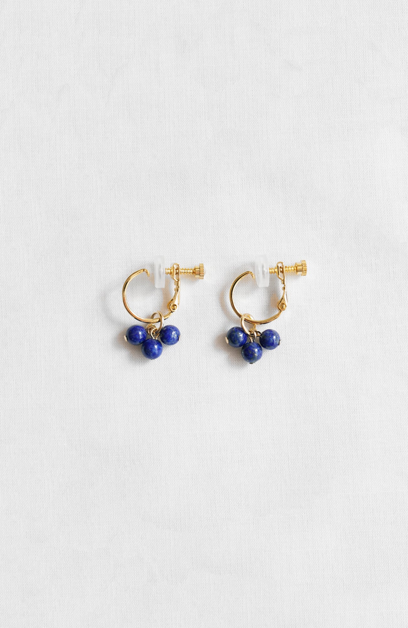 Hoop charm natural stone earrings (2025 Spring Collection)