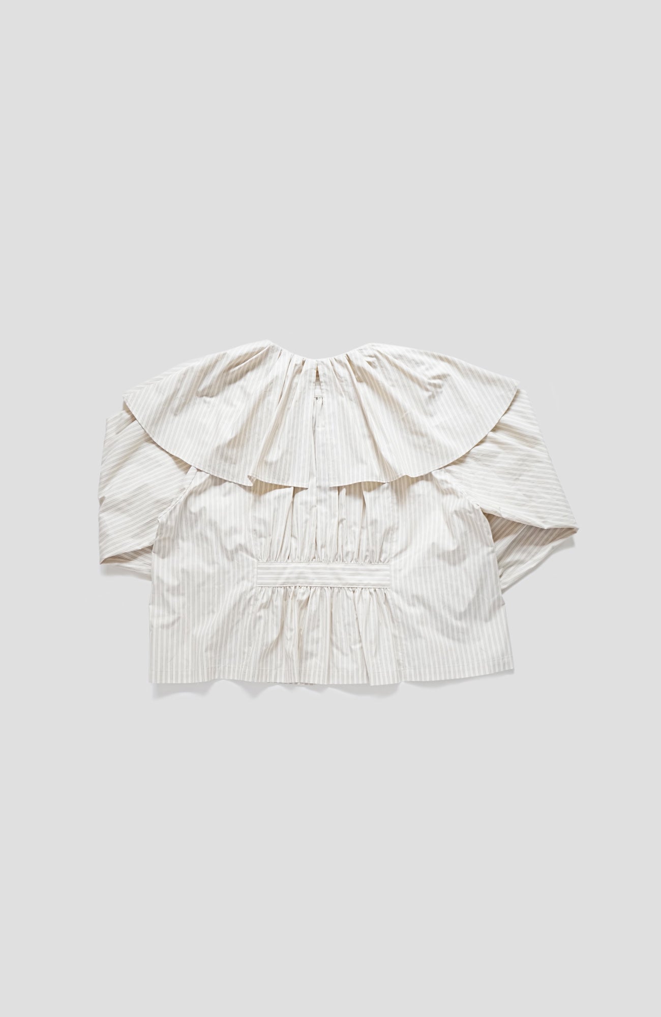 Wide collar blouse stripe (2025 Autumn & Winter Collection)