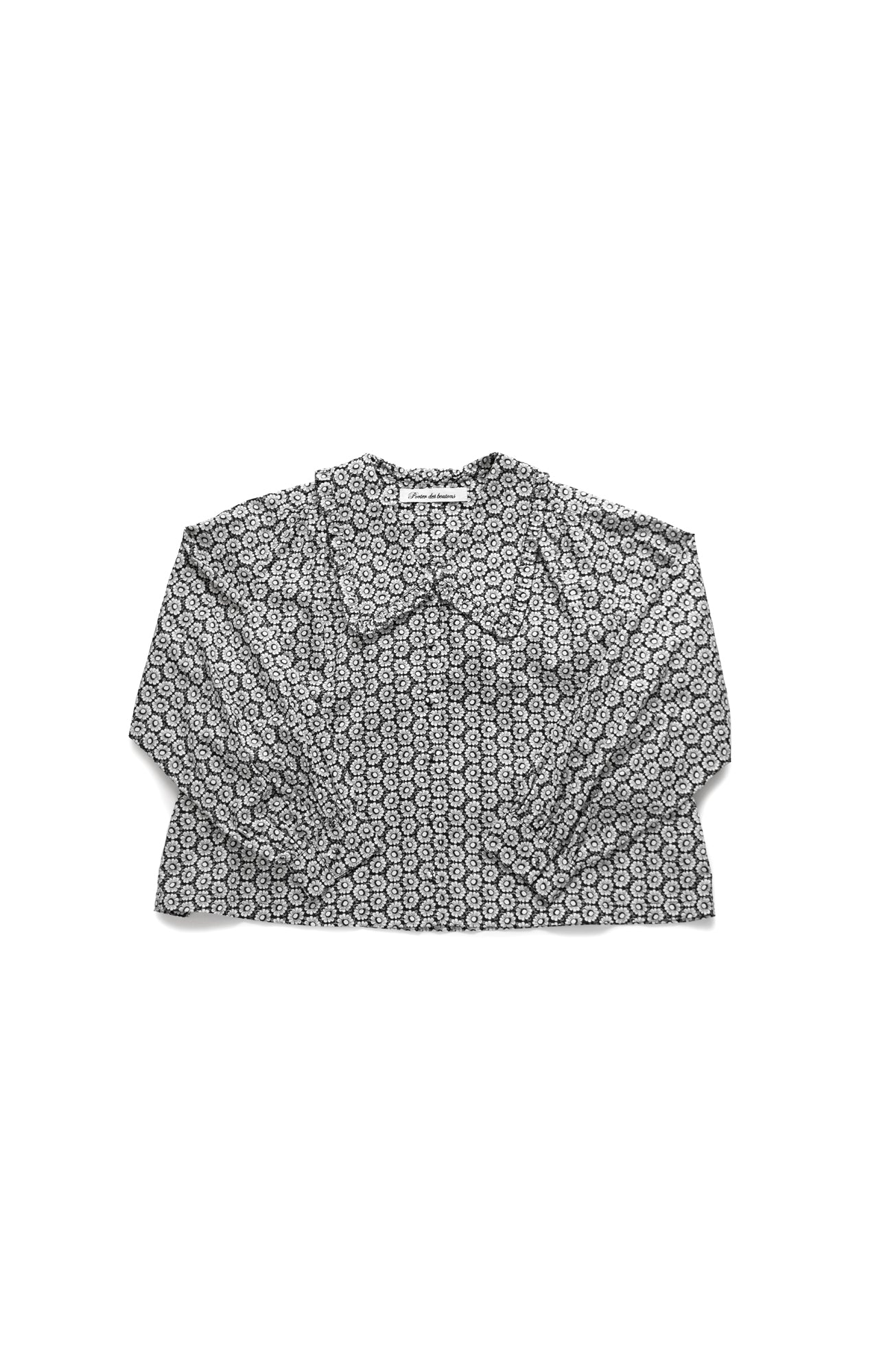 LIBERTY PRINTフラットカラーフリルブラウス(2025-2026 Winter & Pre-spring Collection)