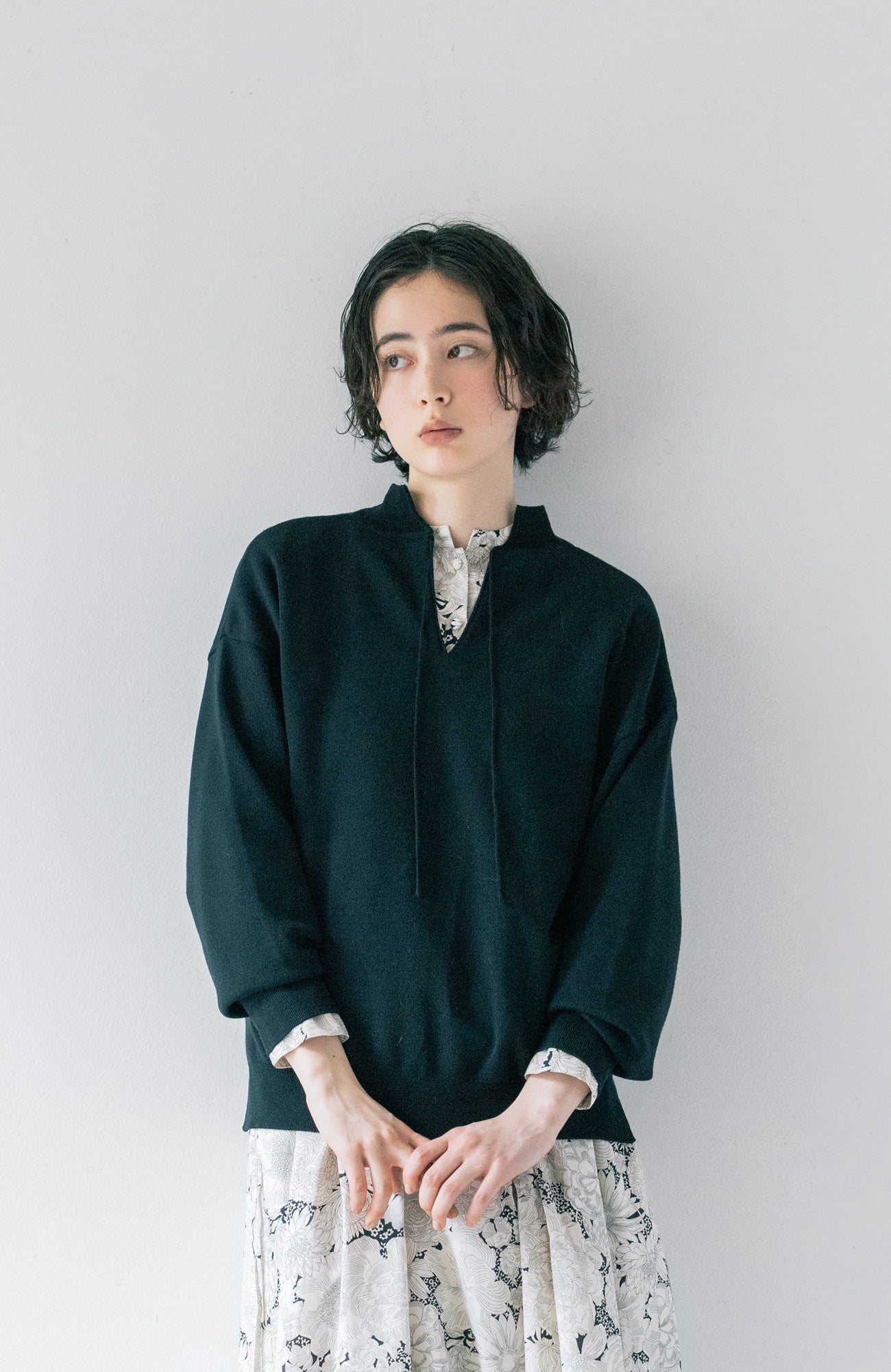 Fondant knit 2way pullover (2025 Autumn & Winter Collection)