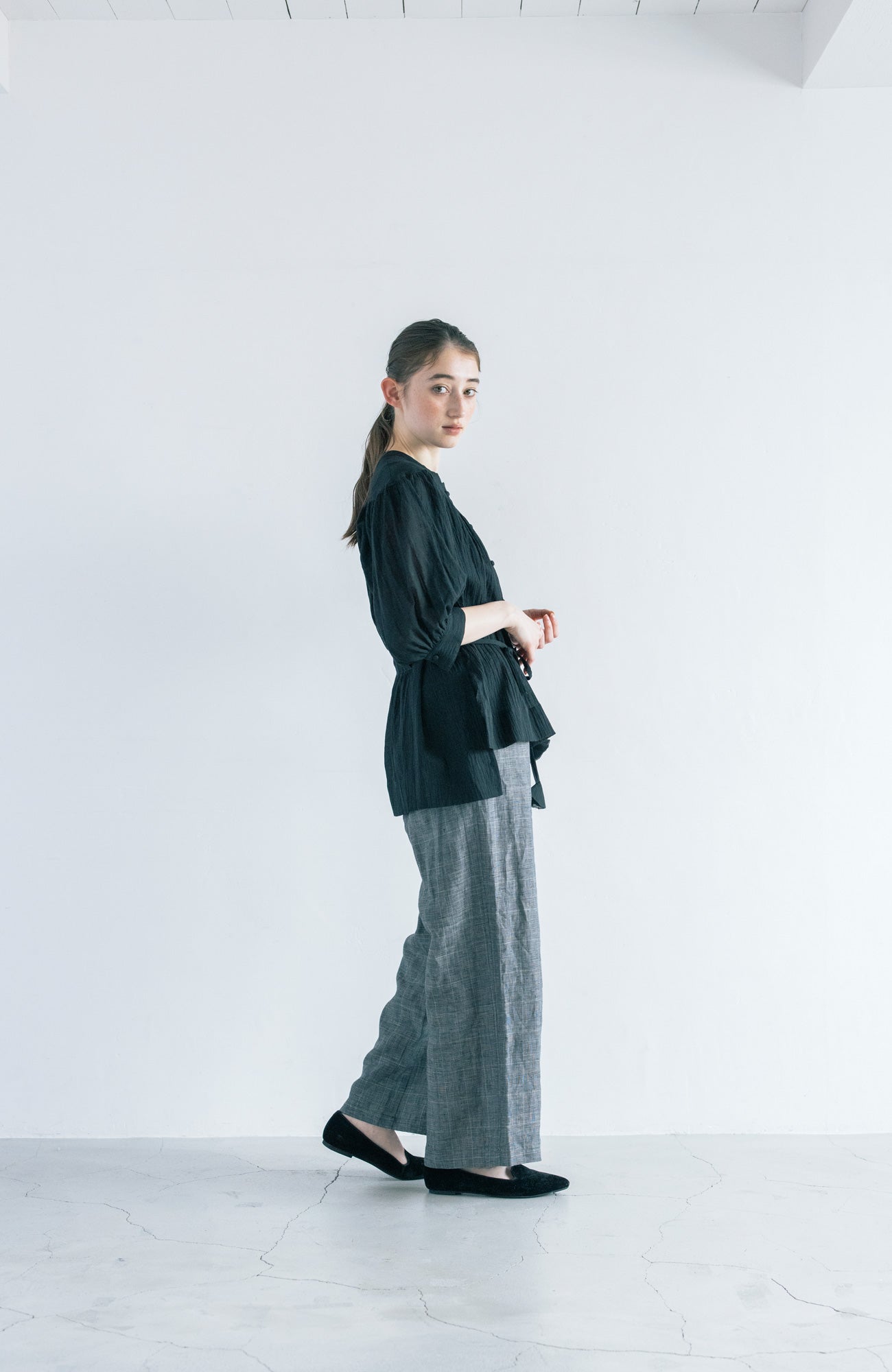 Glen check pants (2025 Summer Collection)