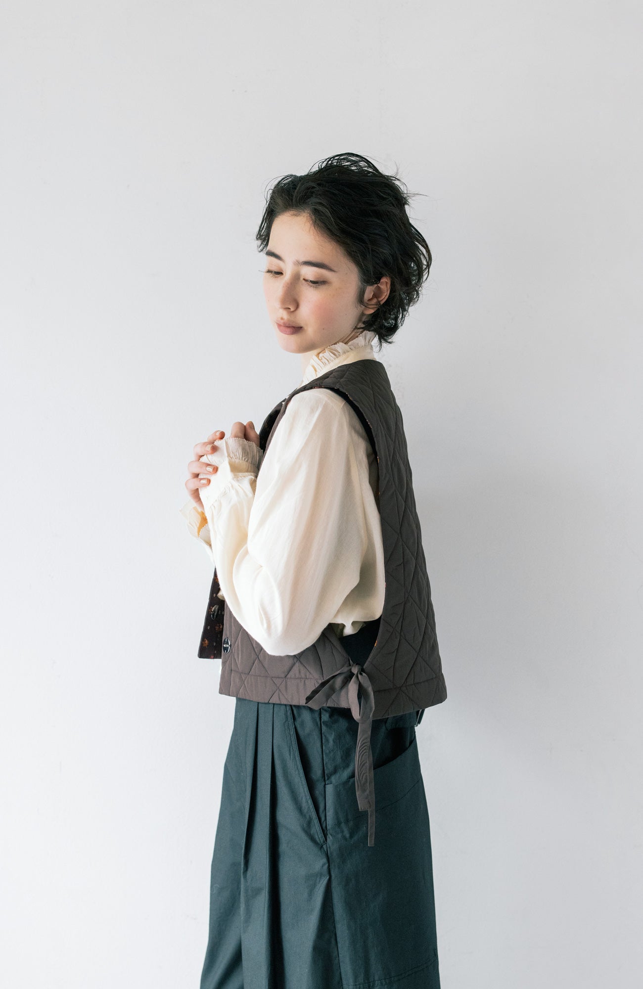 Reversible quilted vest (2025 Autumn & Winter Collection)