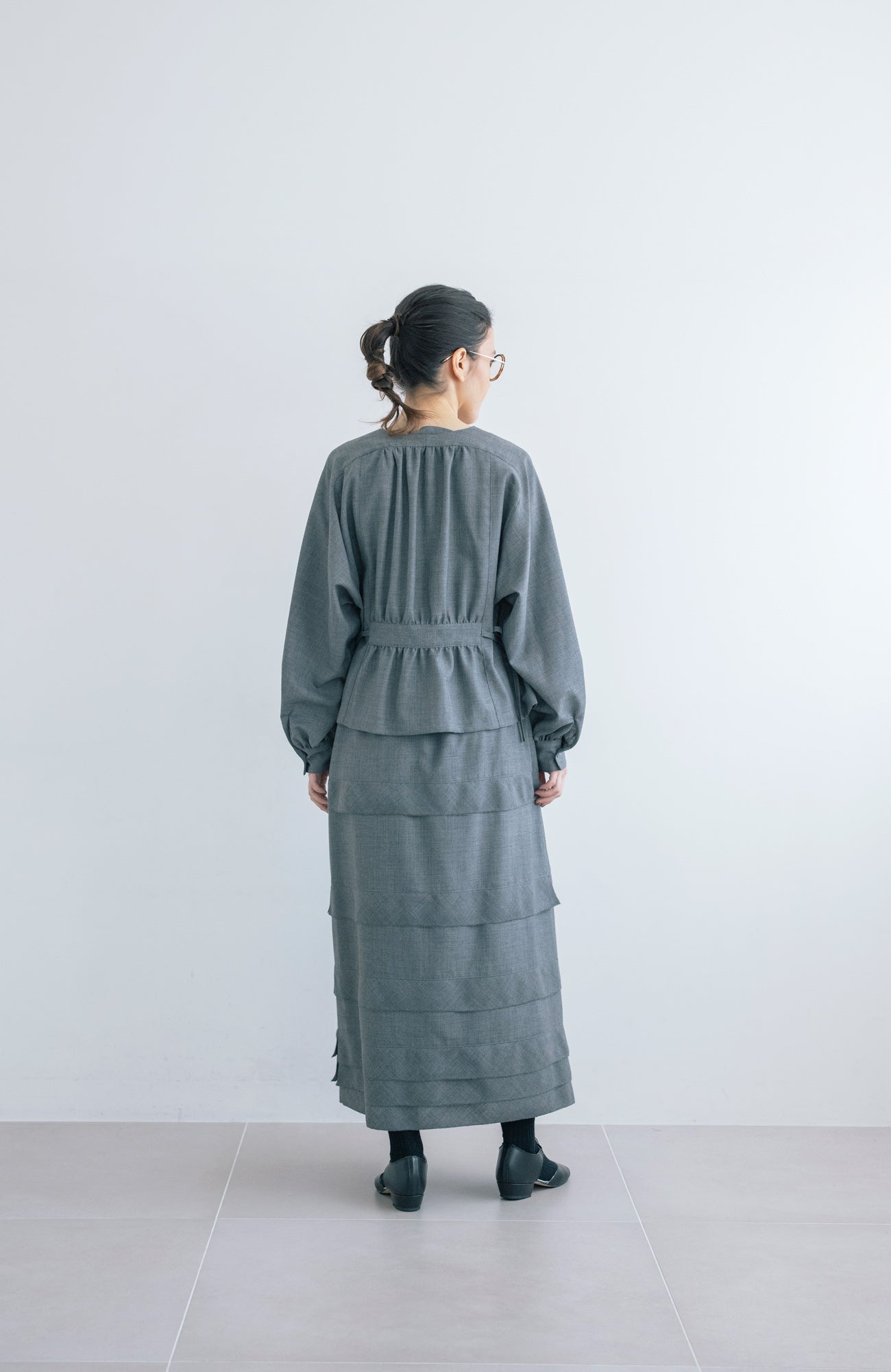 Wool Blend Couche Skirt (2025 Pre-Spring Collection)