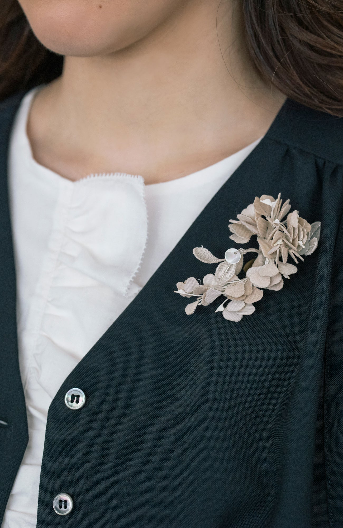 "Porter des boutons x Atelier Someka" Petit Petal Corsage