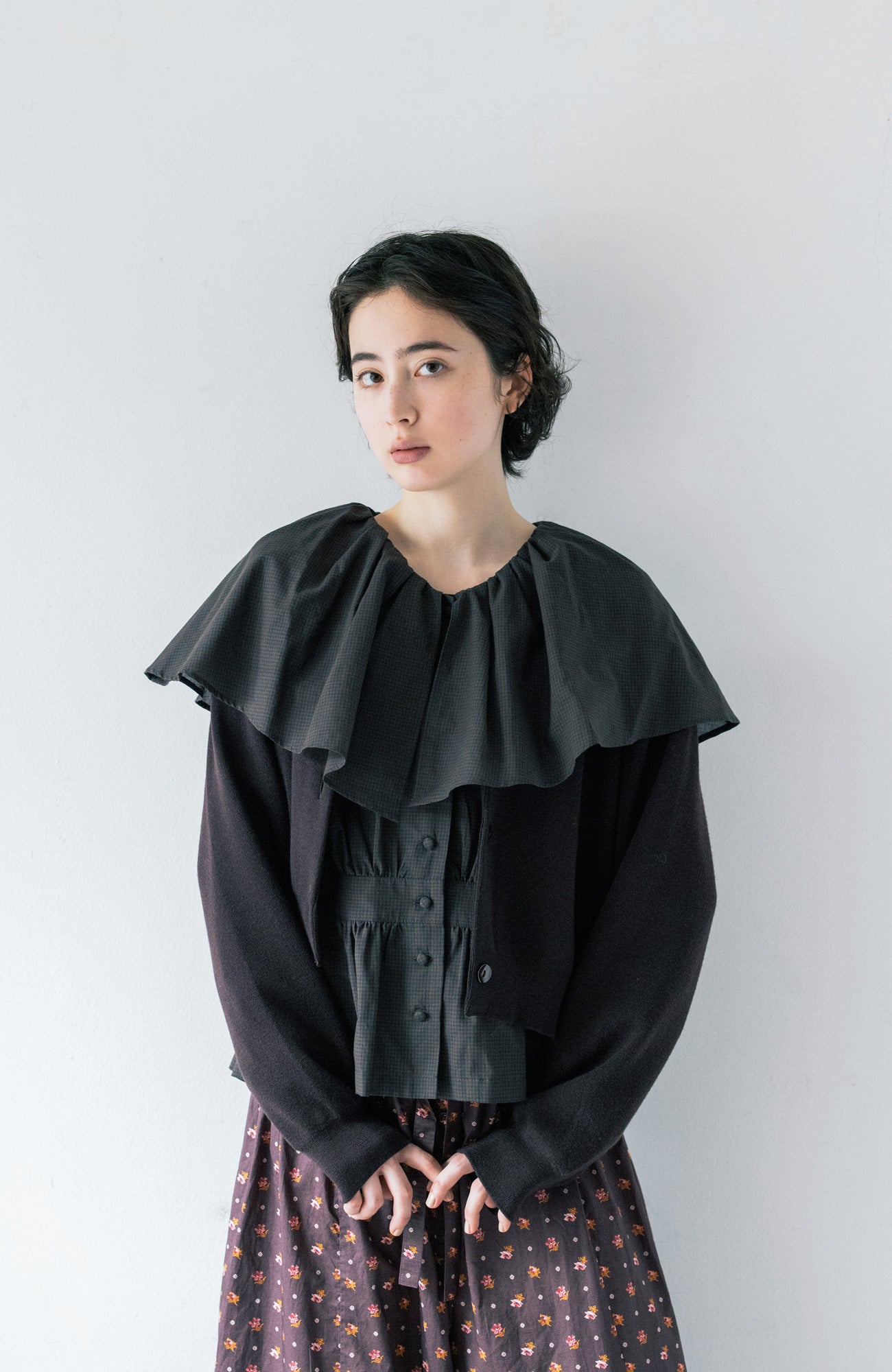 ワイドカラーブラウス/ミニギンガム(2025 Autumn & Winter Collection)
