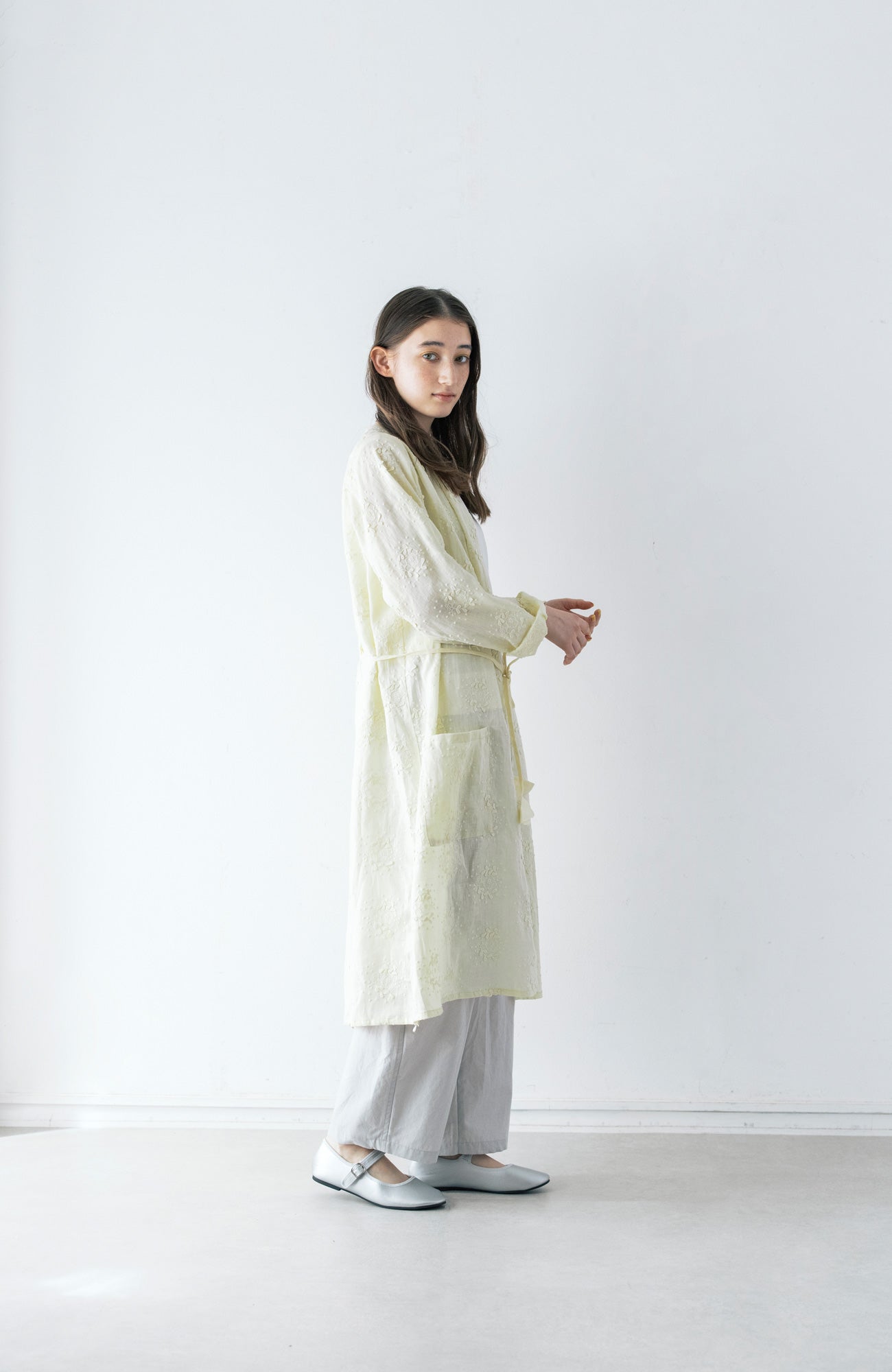 "Evening Primrose" Linen Embroidered Robe (2025 Spring Collection)