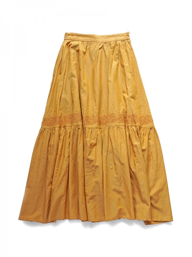 Embroidered tiered skirt
