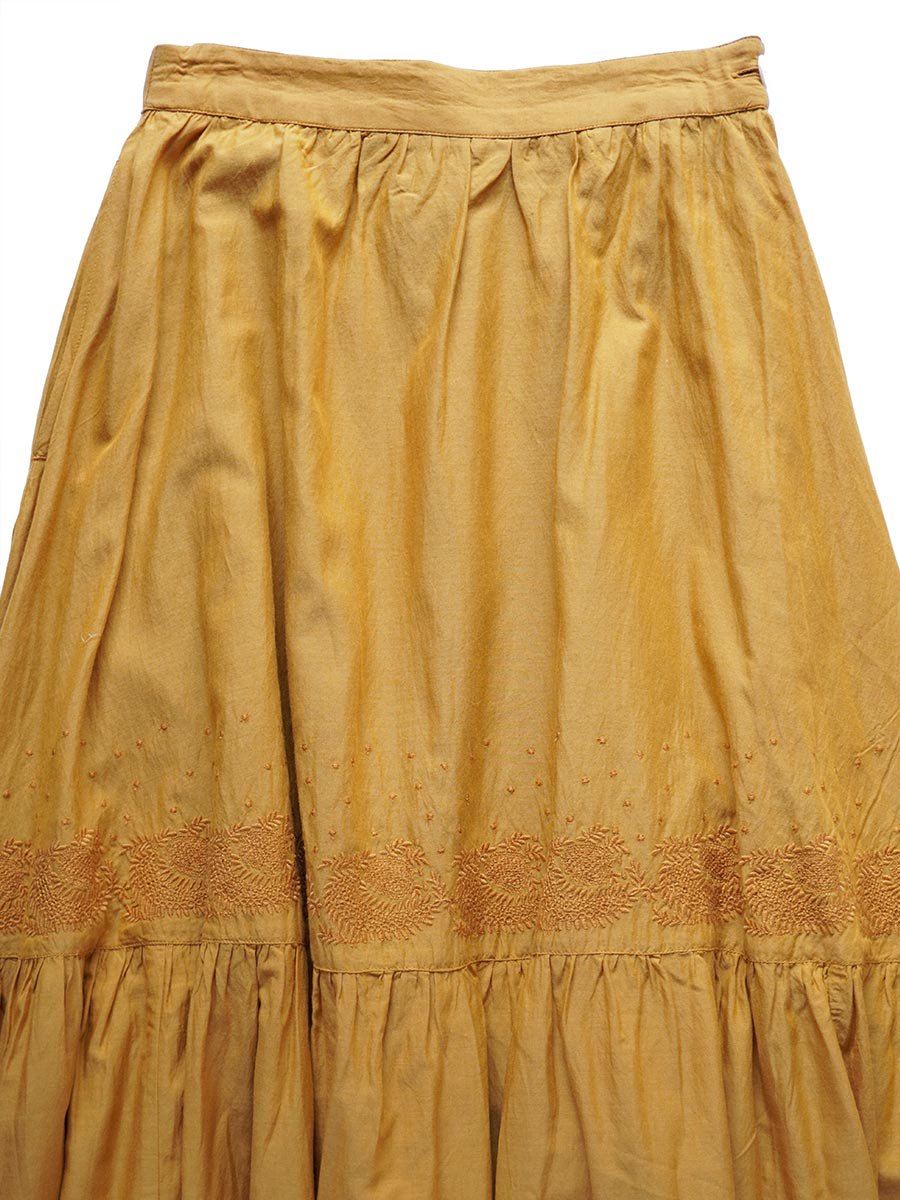 Embroidered tiered skirt