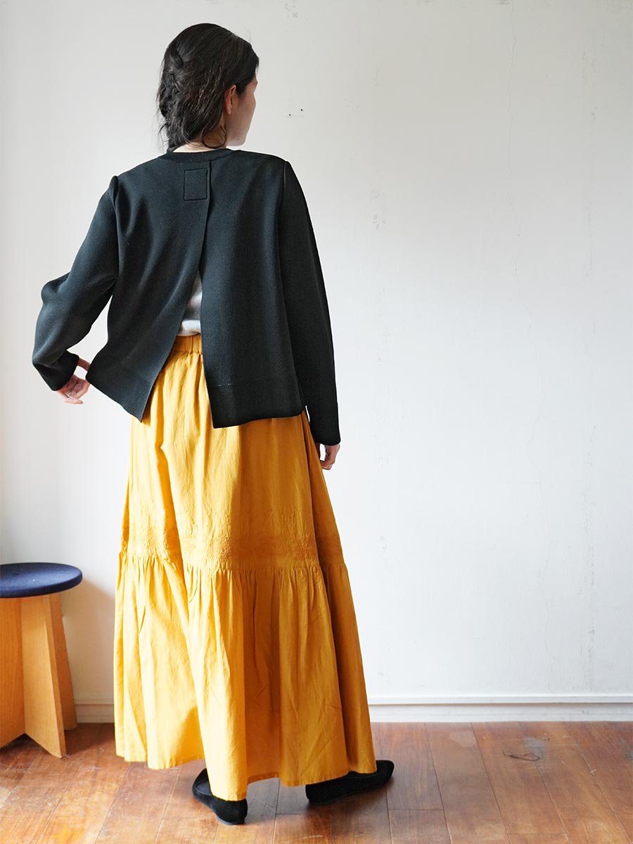 Embroidered tiered skirt