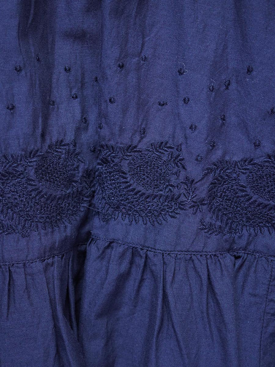 Embroidered tiered skirt