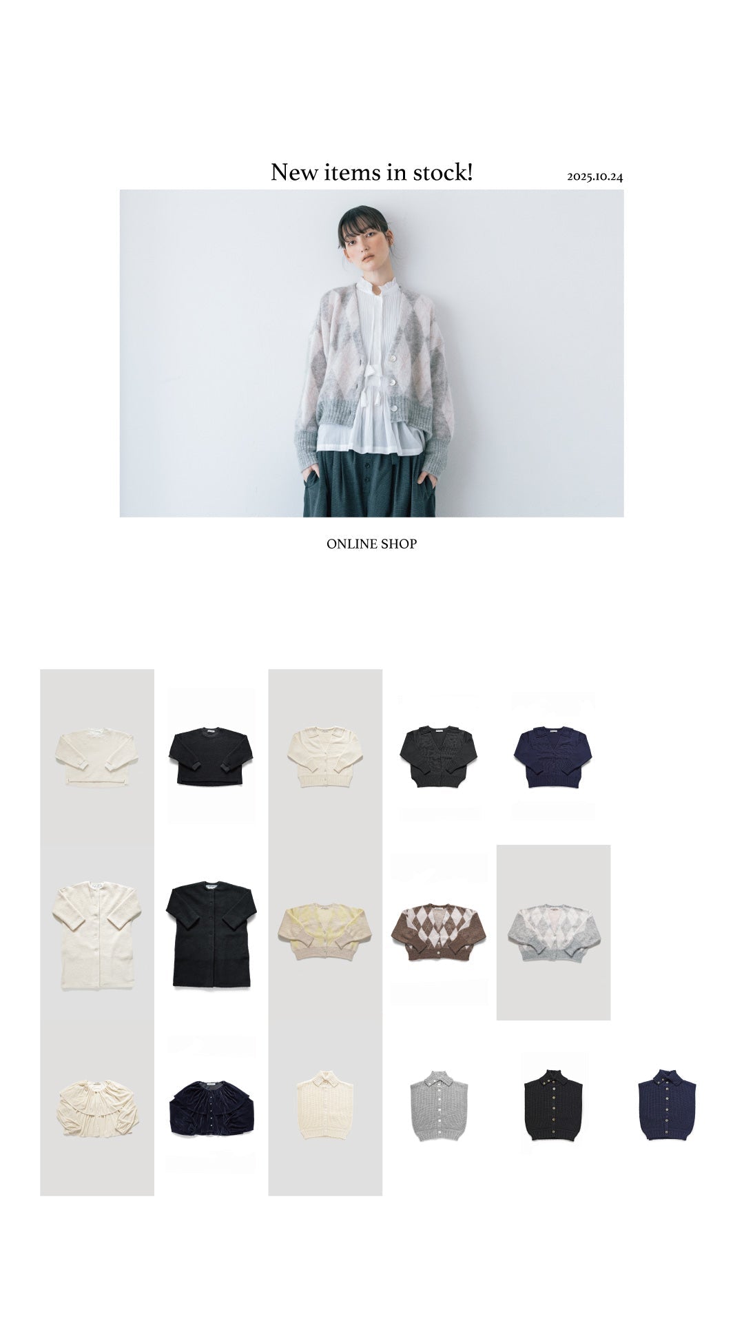 ONLINE SHOP：2025 Autumn & Winter Collection 入荷しました！