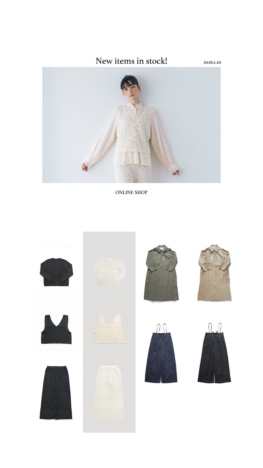 ONLINE SHOP：2025-26 Winter & Pre-spring Collection 入荷しました！